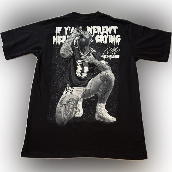 Post Malone Modern AOP Double Stitch Tee Size L - Picture 2 of 3